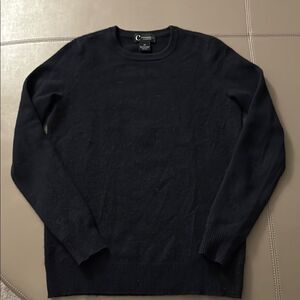 C by Bloomingdales Brushed 2 Ply Cashmere Black Sweater- Exclusive. Size XS.